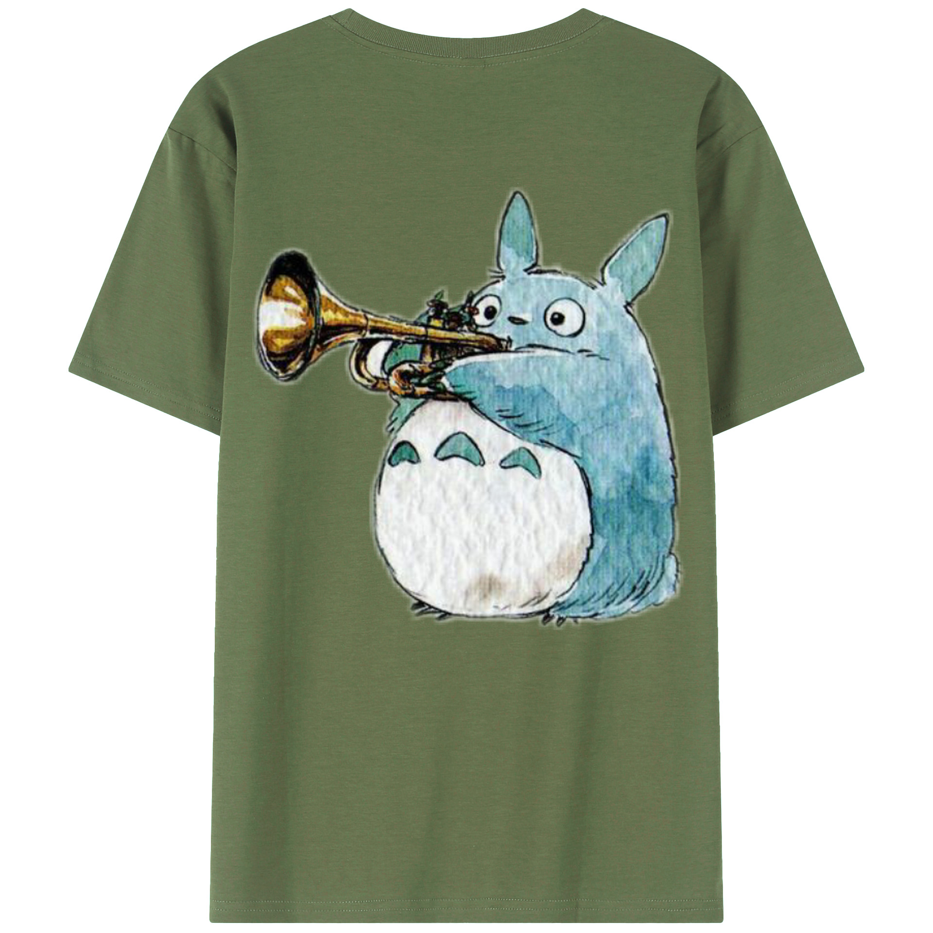 （画像用） となりのトトロ 草壁メイ 草壁サツキ My Neighbor Totoro Satsuki Kusakabe Mei Kusakabe 綿100％ メンズ半袖Tシャツ（バックプリント） 通気性